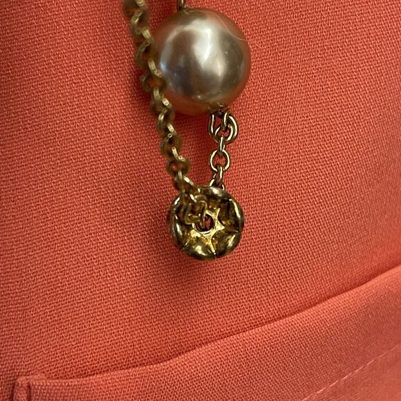 J. Crew Champagne Beads Beaded Gold-tone Chains Women's Fashion Necklace - Picture 7 of 9